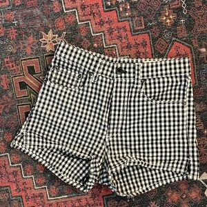 Rag and Bone high rise checkered shorts